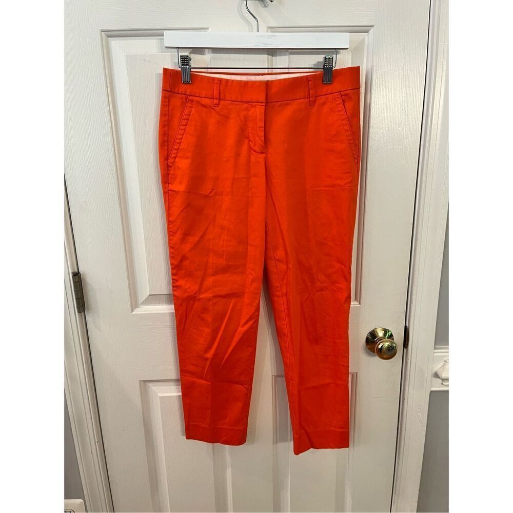 J. Crew Orange Stretch City Fit Stretch Pants sz 2 EUC